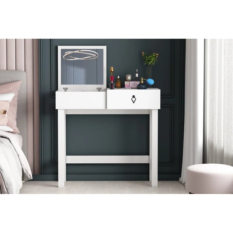Aoi Dressing Table with Mirror Ouch Cart
