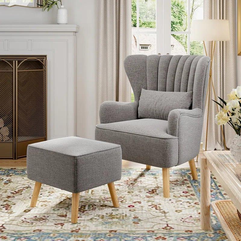 Kiro Upholstered Wingback Chair - Ouch Cart | Armchair