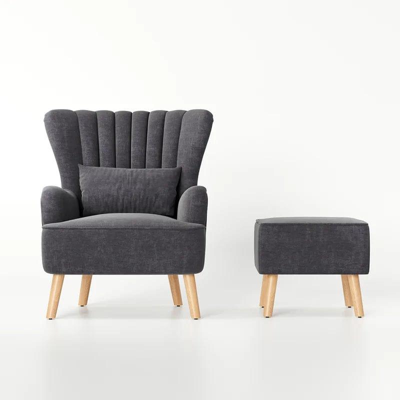 Kiro Upholstered Wingback Chair - Ouch Cart
