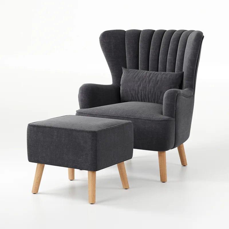 Kiro Upholstered Wingback Chair - Ouch Cart
