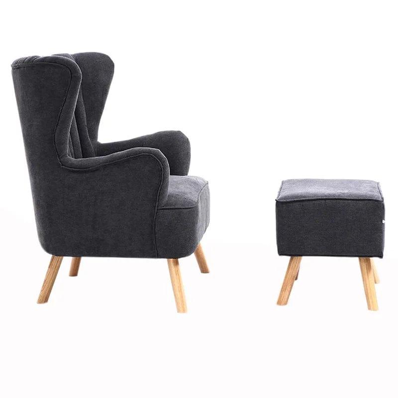 Kiro Upholstered Wingback Chair - Ouch Cart