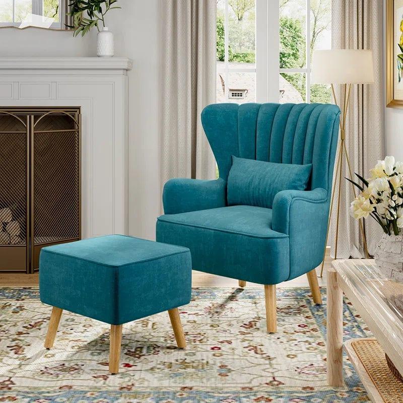 Kiro Upholstered Wingback Chair - Ouch Cart