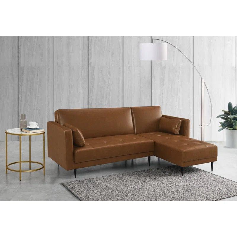 Kishanna Vegan Leather Corner Sofa Chaise - Ouch Cart