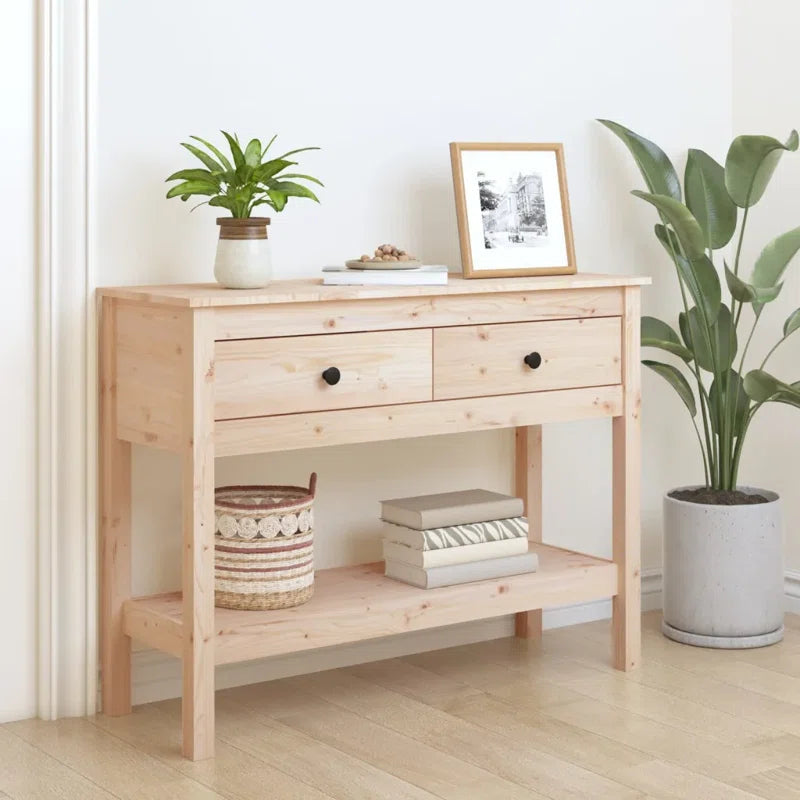 Carlos Solid Wood Console Table Ouch Cart