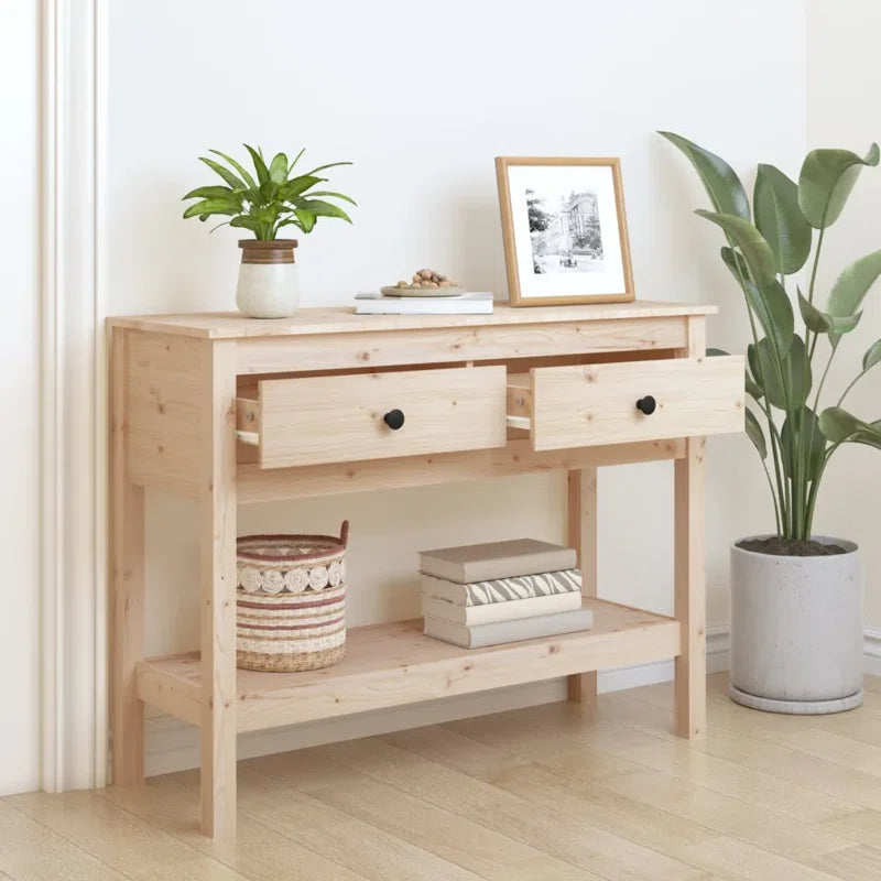 Carlos Solid Wood Console Table Ouch Cart
