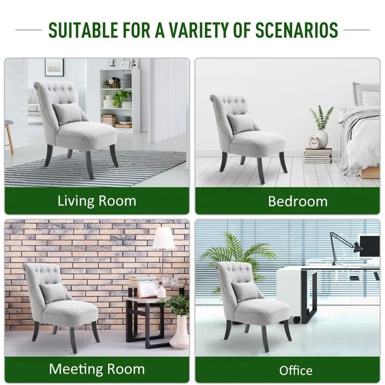 Kiyohisa Wide Tufted Lounge Chair - Ouch Cart