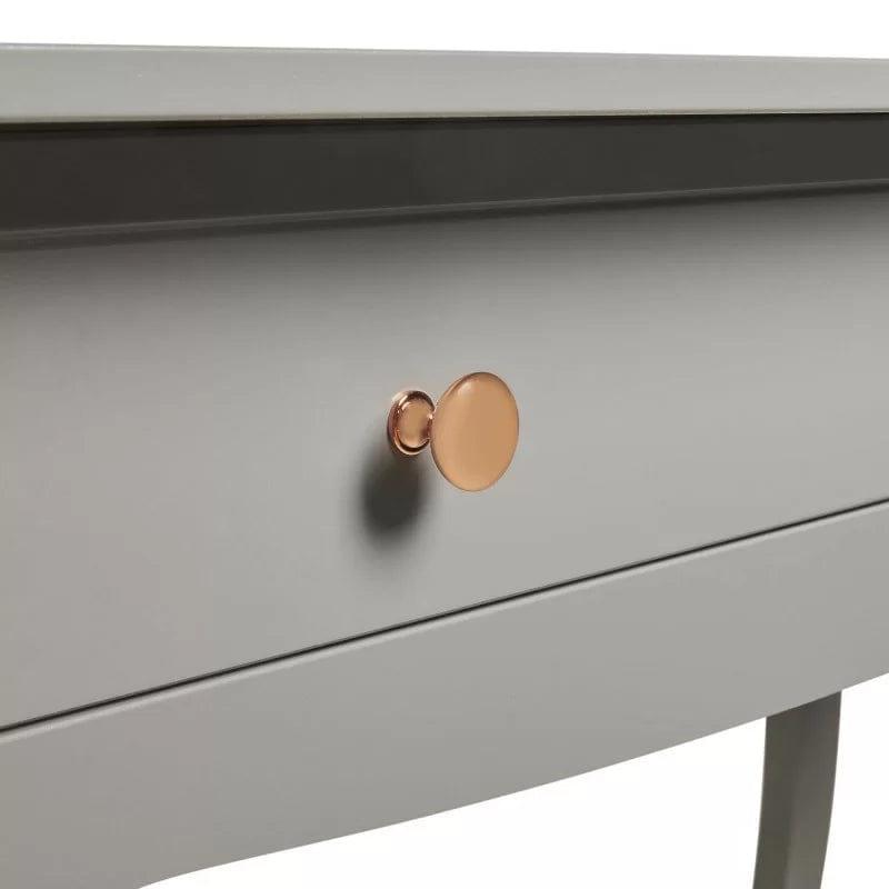 Vanity Desk with Mirror, Makeup Vanity with Storage Drawer, Grey Vanity Set Dressing Table for Bedroom - Ouch Cart