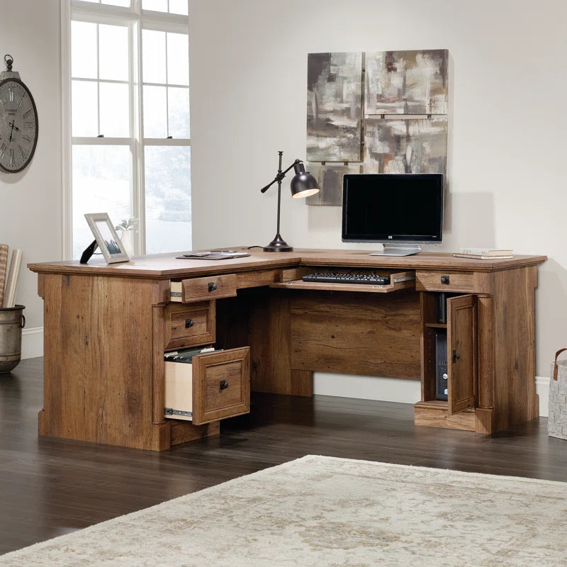 Executive Corner: L-Shape Executive Desk for a Professional and Spacious Workspace Ouch Cart