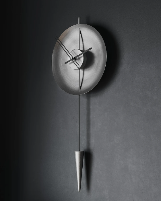 Luxary pendulam grey wallclock N.R.HOMESDECOR
