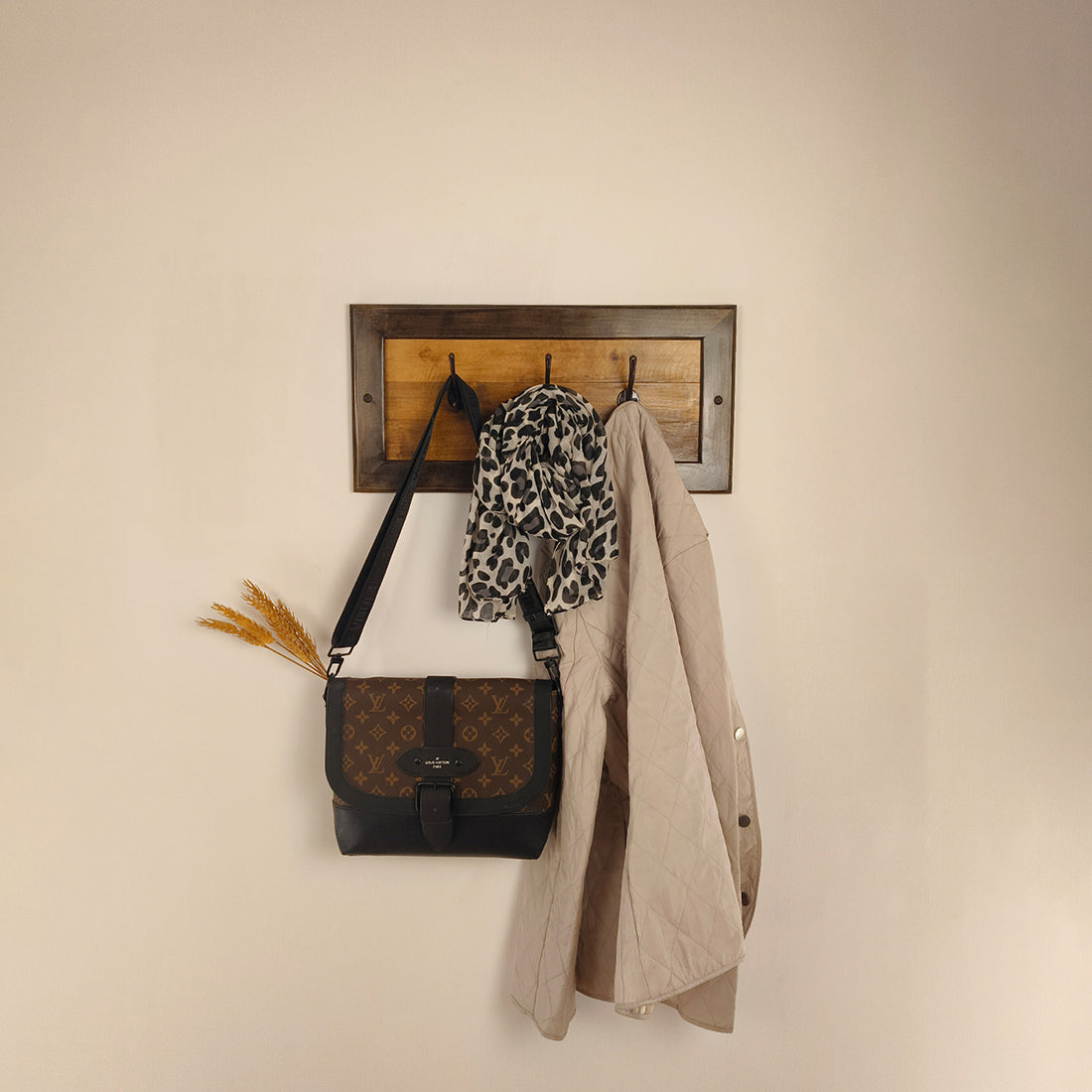 LESTER Wooden Wall Coat Hanger cum Key Holders -OUCH CART | Wall hanging