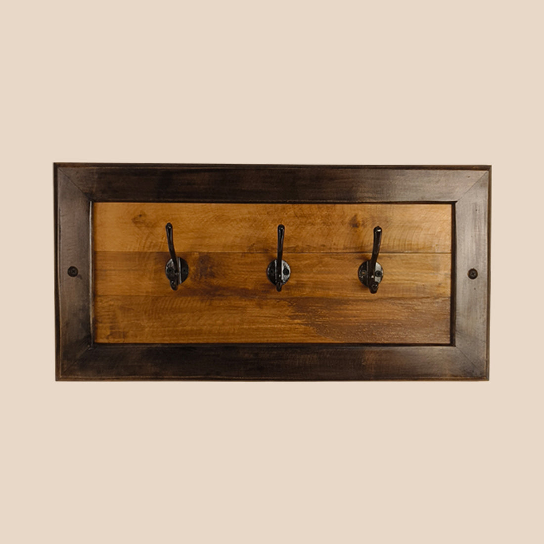 LESTER Wooden Wall Coat Hanger cum Key Holders