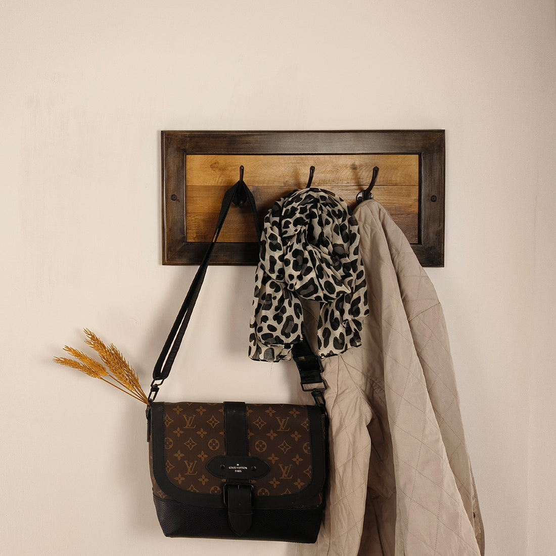 LESTER Wooden Wall Coat Hanger cum Key Holders -OUCH CART | Wall hanging