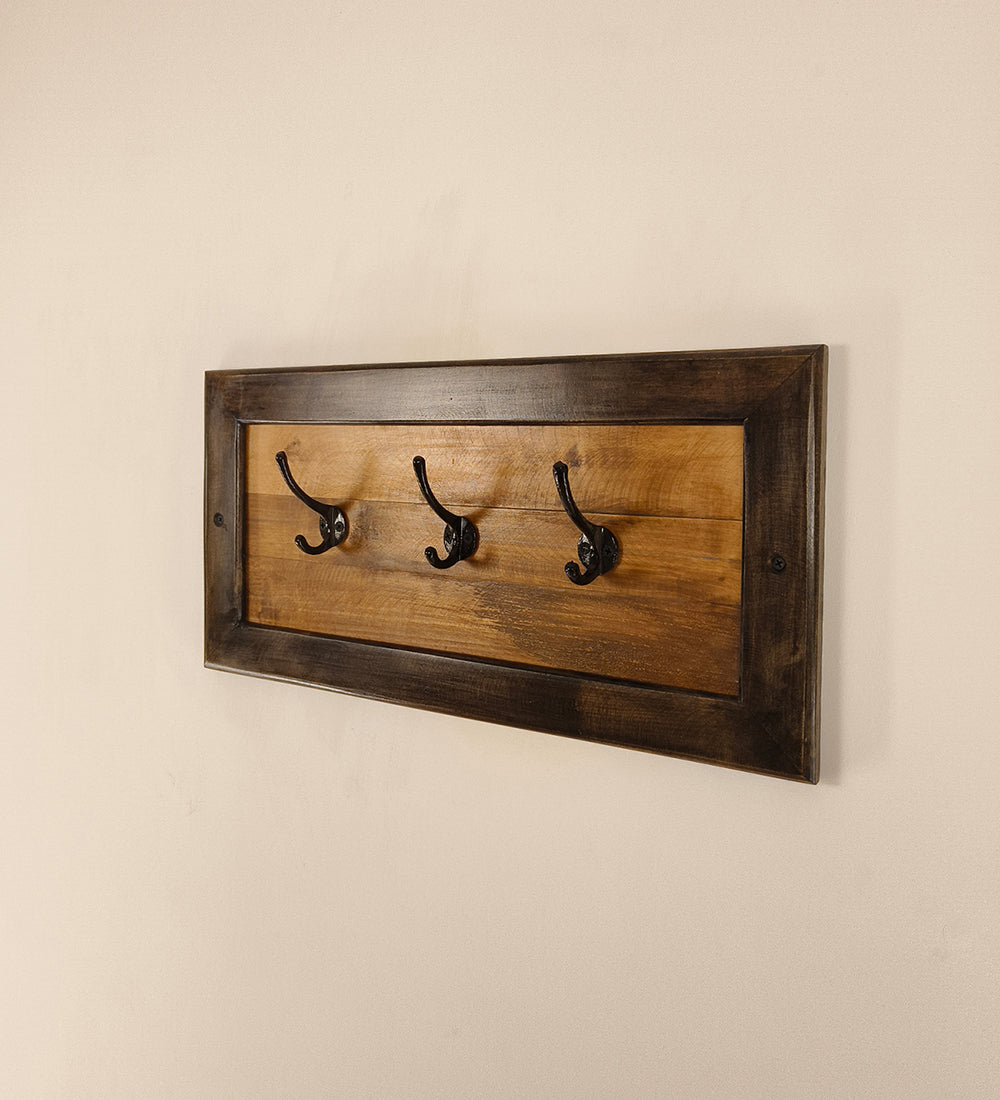 LESTER Wooden Wall Coat Hanger cum Key Holders