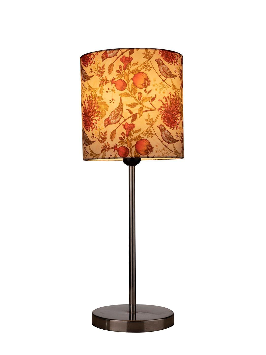 Metal Chrome Finish Lamp with Multicolor Birdy Shade - Ouch Cart