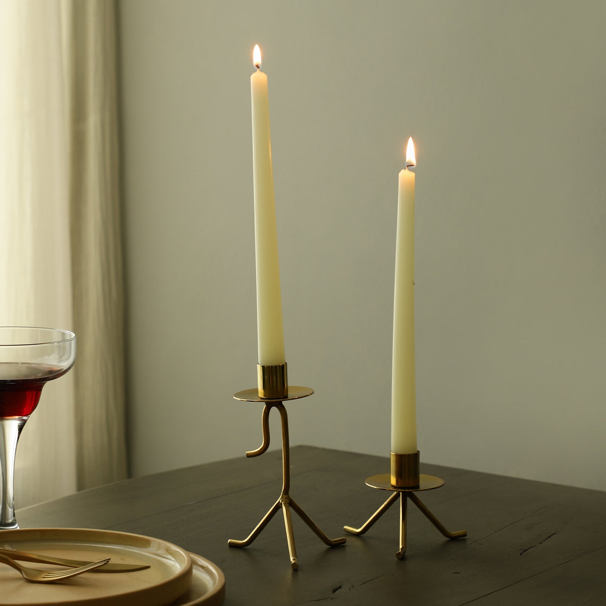 Marquesa Glow Candle Holders In Gold - OUCHCART