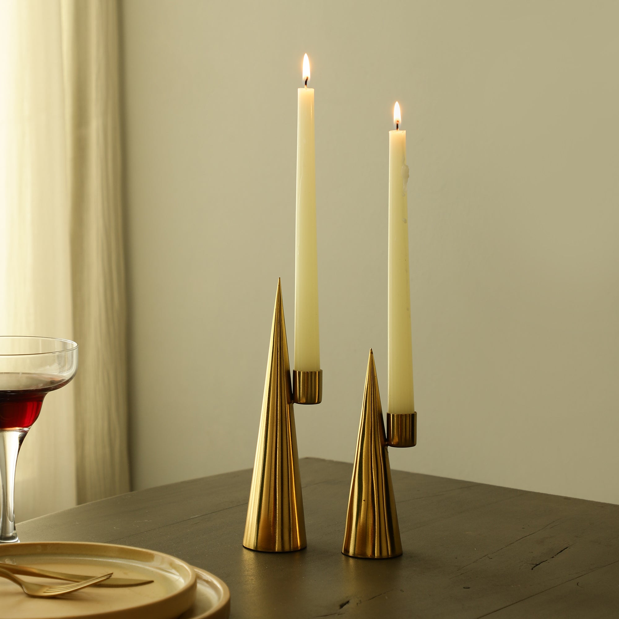 Solstice Cone Holder Golden