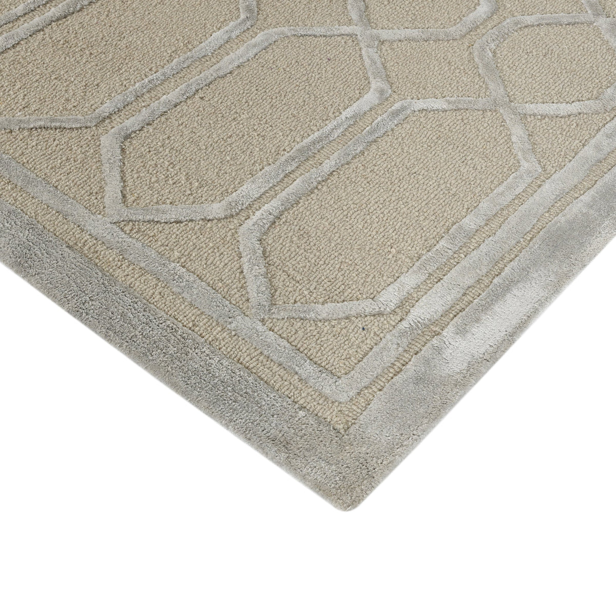 Saraswati Global Rug , Hand Tufted Area Rug, 8x10 Feet, Wool & Viscose Rug, Luxurious Anti-Skid & Anti Slip Backing Carpet , Ideal for Bedroom, Living Room, and Dining Room, Kids Room, Office Rug. Saraswati Global