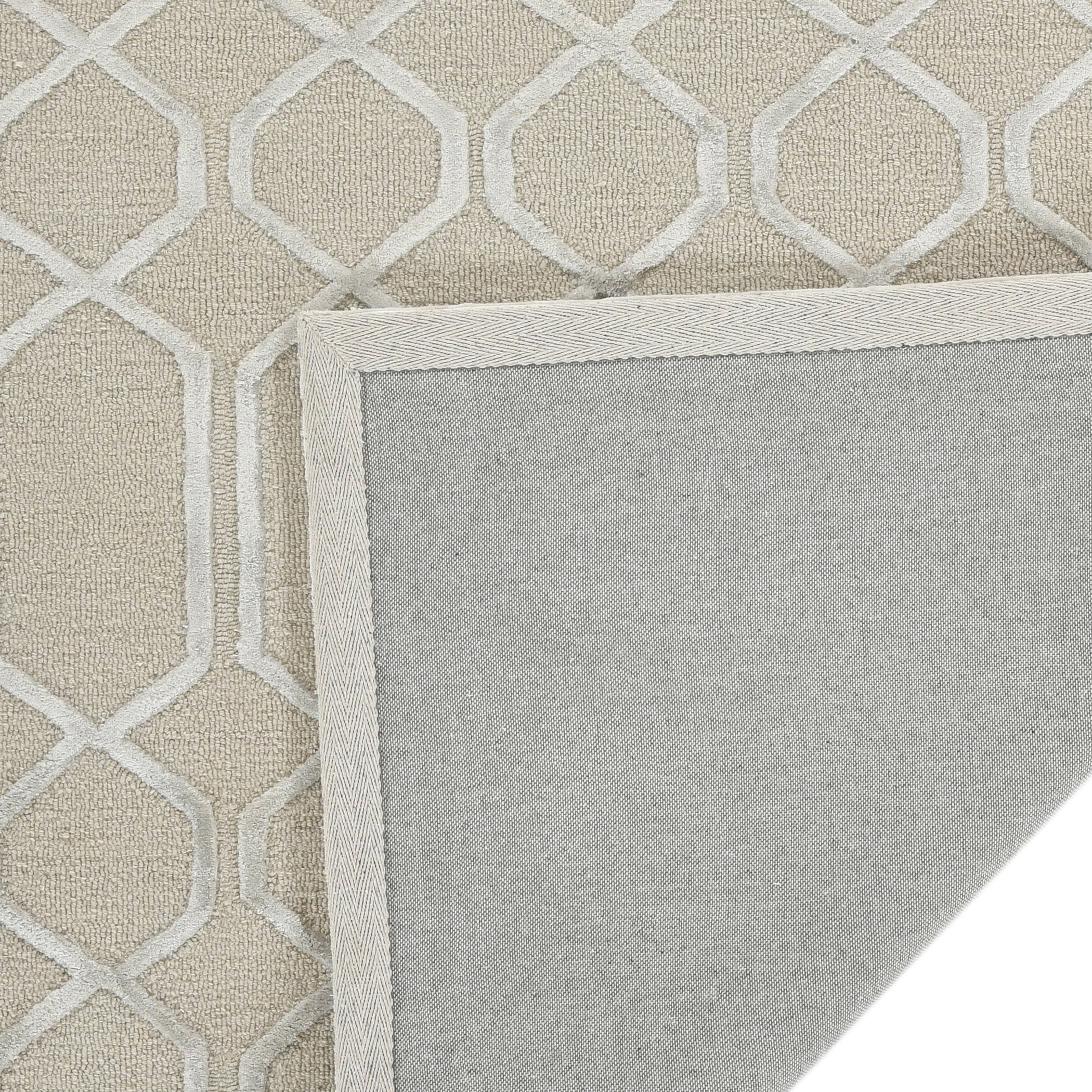 Saraswati Global Rug , Hand Tufted Area Rug, 8x10 Feet, Wool & Viscose Rug, Luxurious Anti-Skid & Anti Slip Backing Carpet , Ideal for Bedroom, Living Room, and Dining Room, Kids Room, Office Rug.