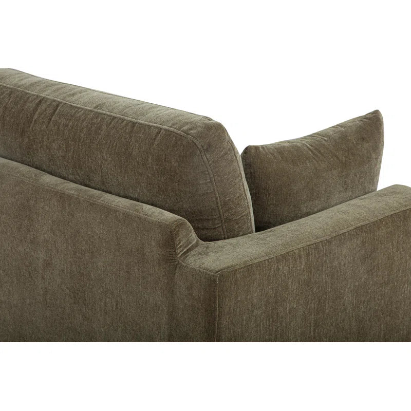 Mid-Century Modern Performance Fabric Sofa – Muted Tone Finish Ouch Cart