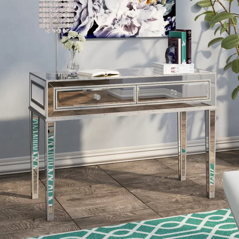 Elegant " Writing Desk with two Storage and Sleek Design Ouch Cart