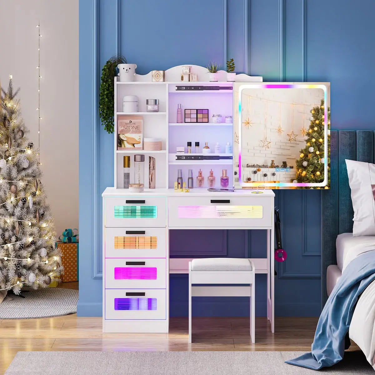 Lieliea Makeup Vanity Desk with Stylish Design and Storage- OUCH CART | Dressing table