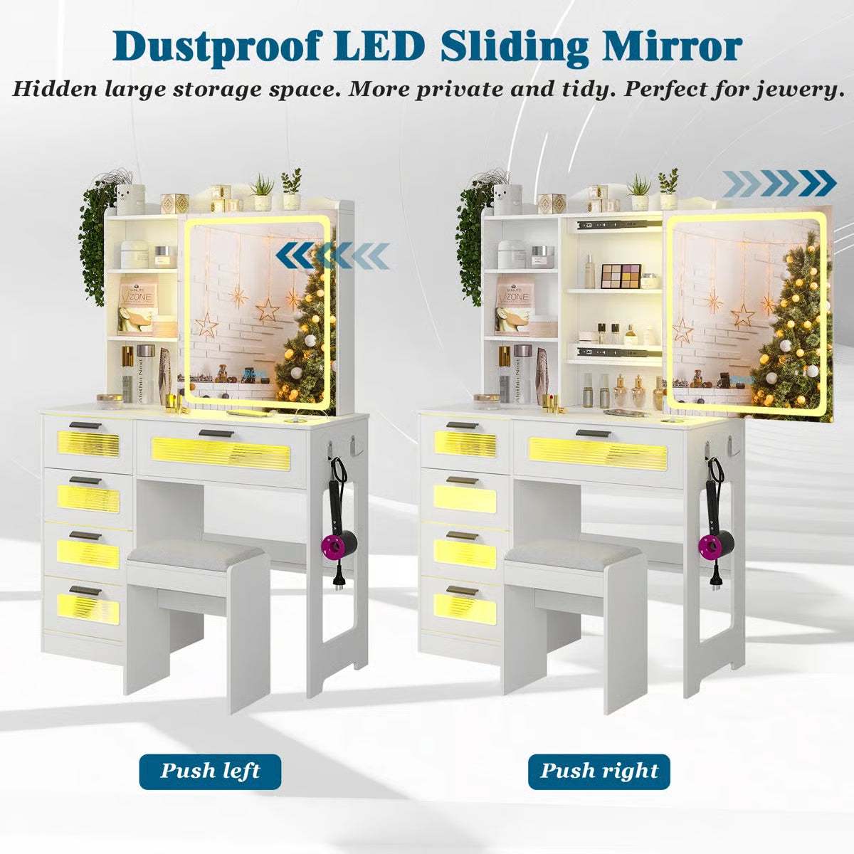 Lieliea Makeup Vanity Desk with Stylish Design and Storage- OUCH CART | Dressing table