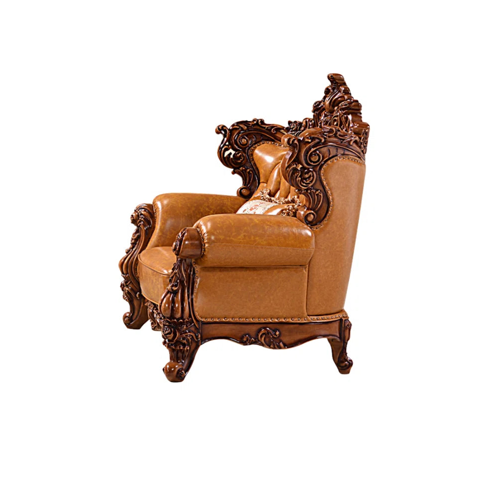 Living Room European Style Solid Wood Carving Sofa- OUCHCART | Sofa