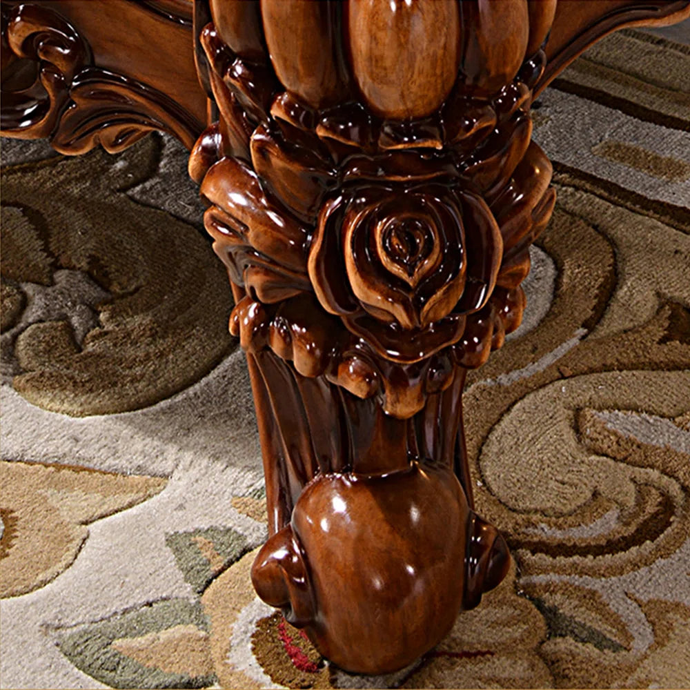 Living Room European Style Solid Wood Carving Sofa Set