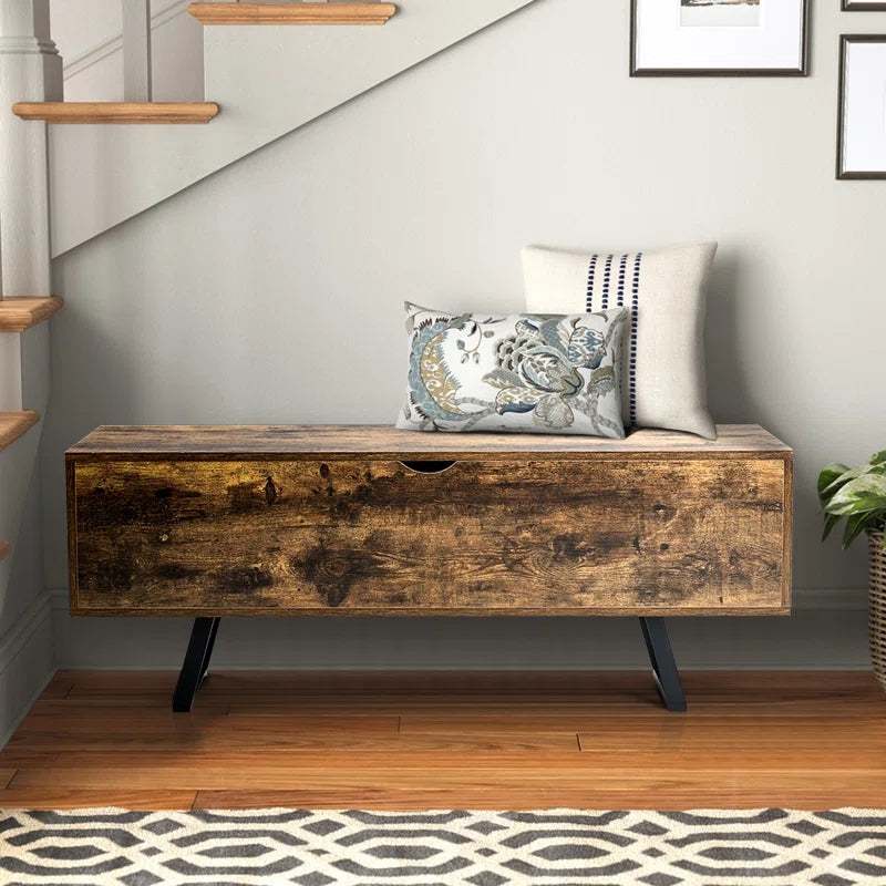 Violet Wood Storage Bench Ouch Cart