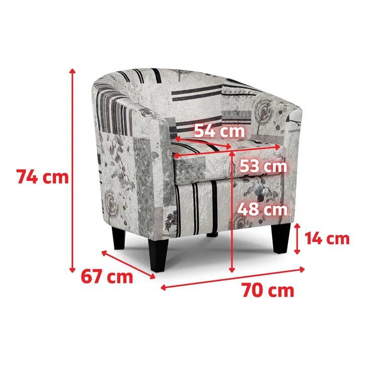 Lolmaugh Upholstered Barrel Chair - Ouch Cart