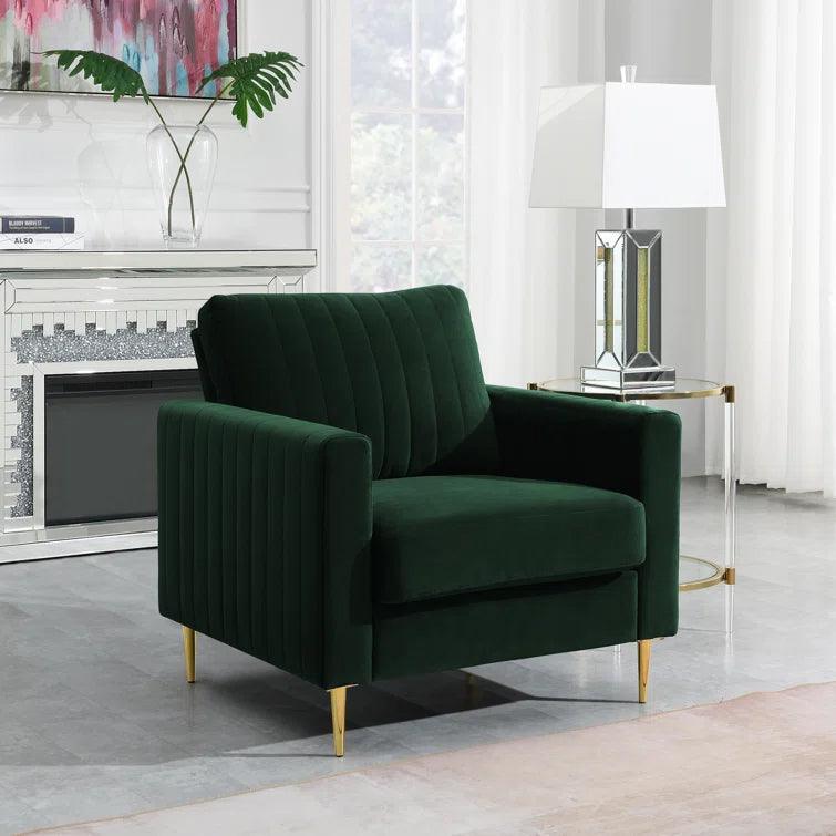 Lotsee Velvet Armchair - Ouch Cart