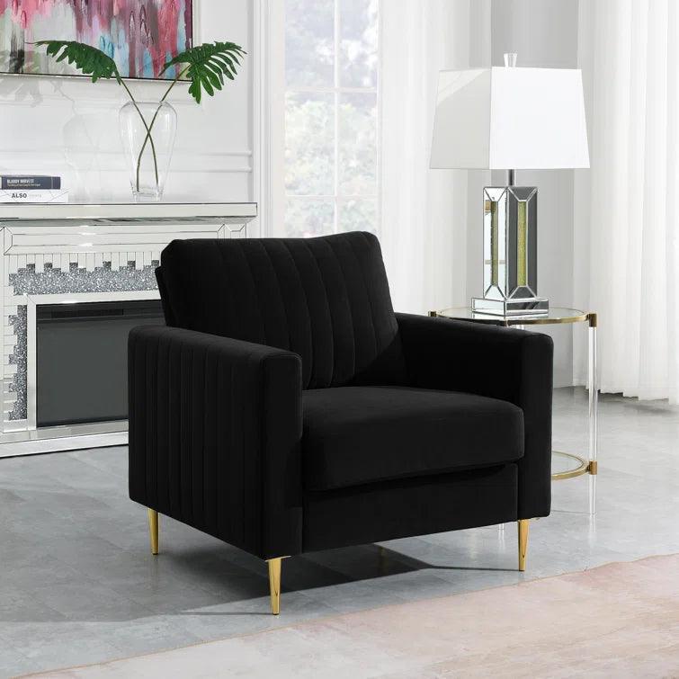 Lotsee Velvet Armchair - Ouch Cart