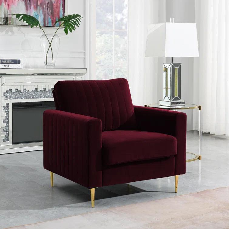 Lotsee Velvet Armchair - Ouch Cart