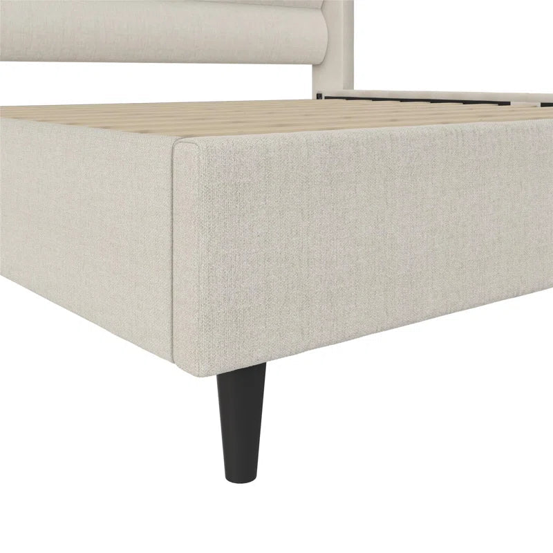 Louis King Upholstered Wingback Bed OUCH CART