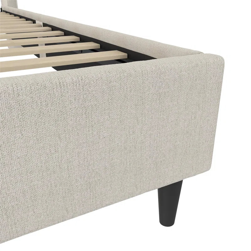Louis King Upholstered Wingback Bed OUCH CART