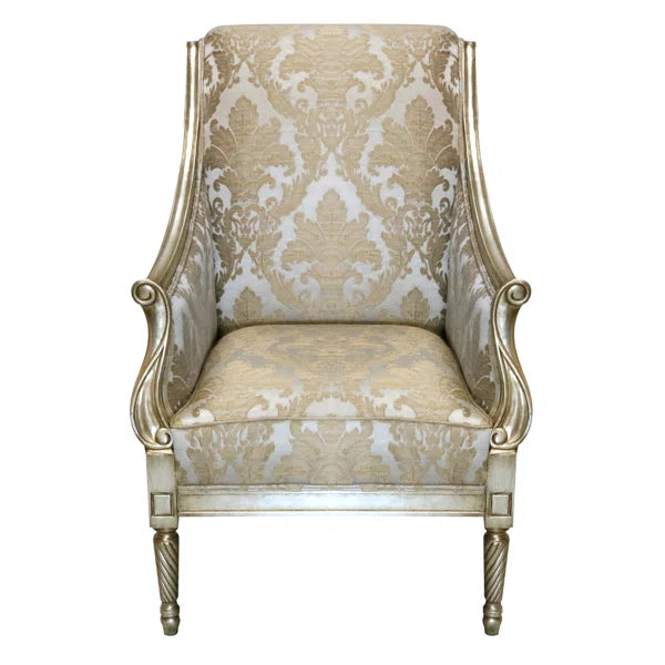 Ouch Cart Louis XVI Versailles Accent Chair in Antique Silver Finish OUCH CART