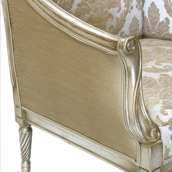 Ouch Cart Louis XVI Versailles Accent Chair in Antique Silver Finish