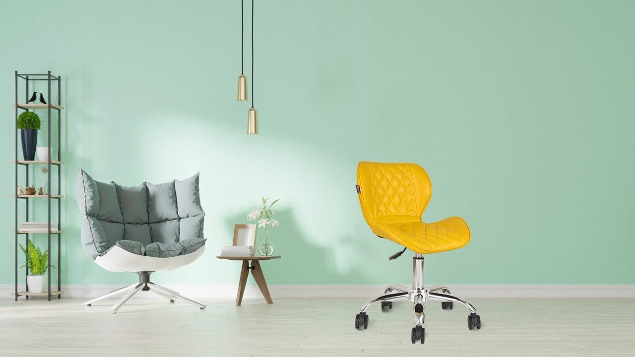 Adiko Flower Lounge Chair in Yellow - Ouch Cart