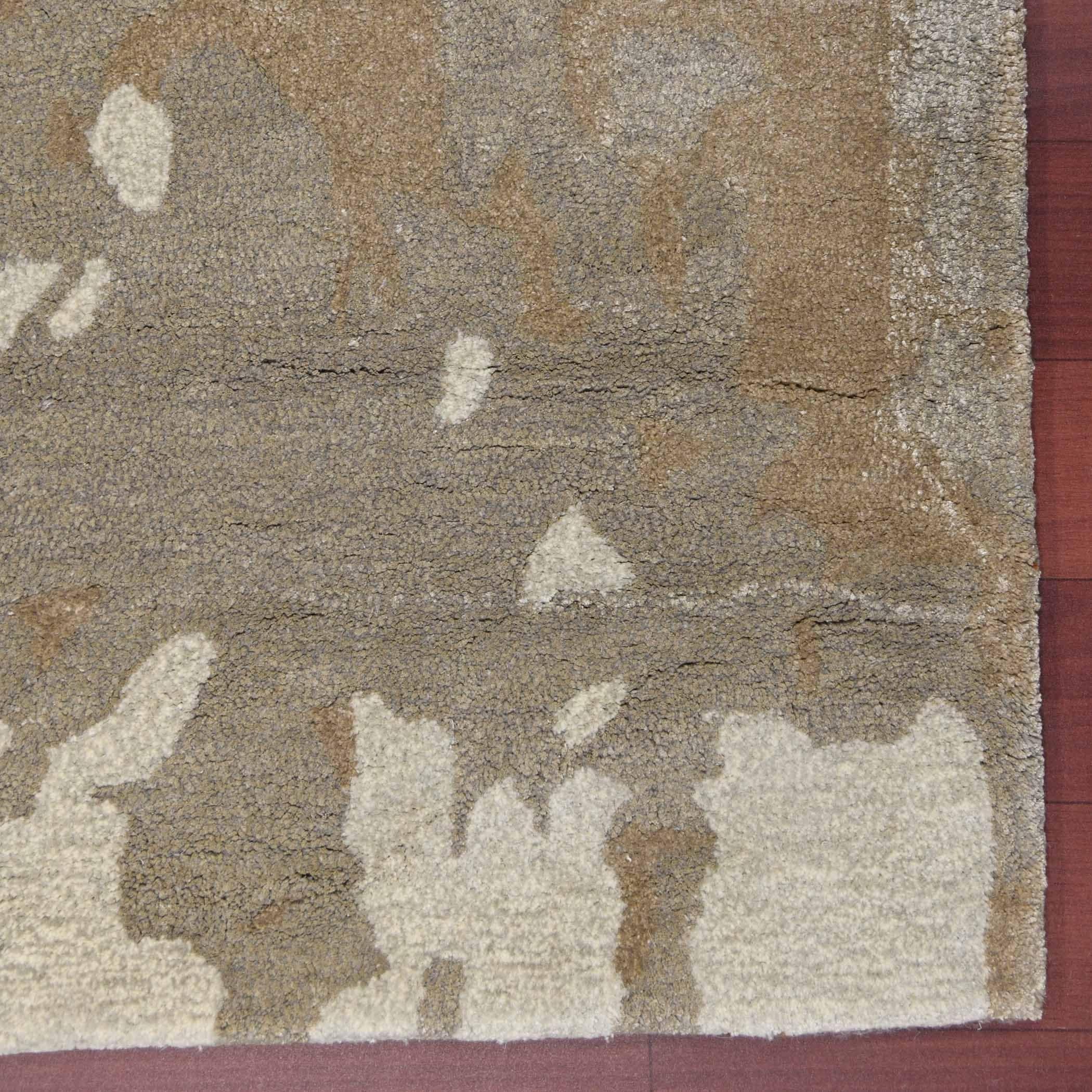 Orange Wool & Viscose Dream Scape 5x8 Feet Hand-Tufted Carpet - Rug - Ouch Cart