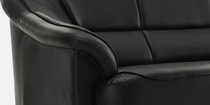 Leatherette 3 Seater Sofa in Black Colour - Ouch Cart