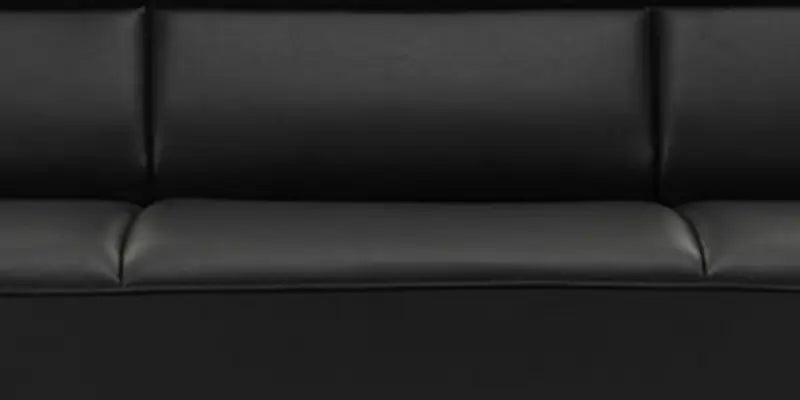 Leatherette 3 Seater Sofa in Black Colour - Ouch Cart