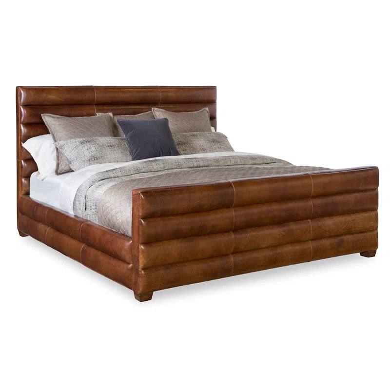 Maitland Smith Upholstery Leather Standard Bed OUCH CART
