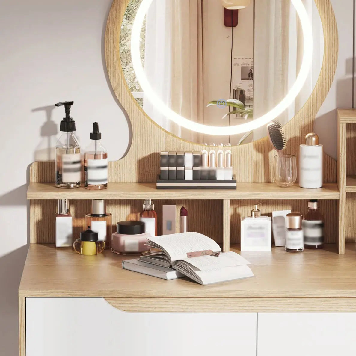 Makeup Vanity Desk – 4 Drawers & 3 Shelves