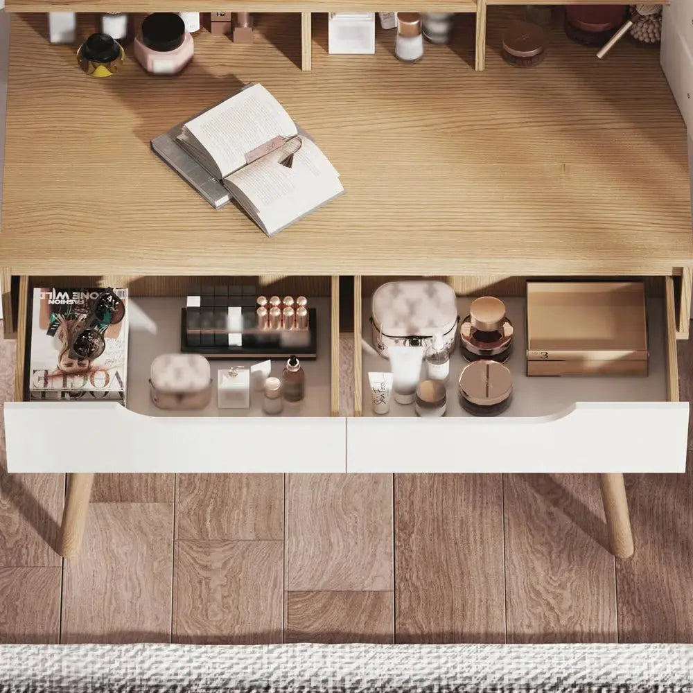 Makeup Vanity Desk – 4 Drawers & 3 Shelves