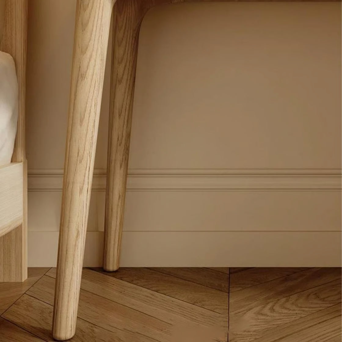 4-Drawer Makeup Vanity Table with LED Mirror & Power Charging Outlet