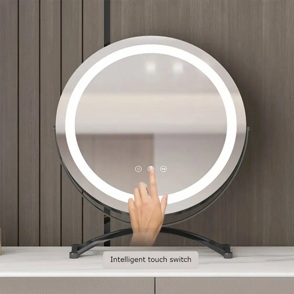 Makeup Vanity Desk with Lighted Mirror, 5 Drawers & Integrated Power Outlet -OUCH CART |Dressing table