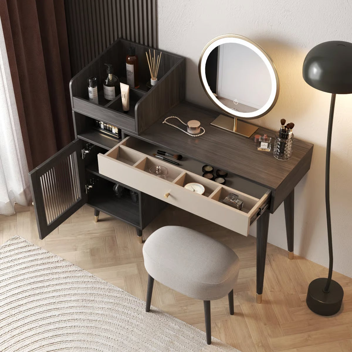 Elegant Makeup Vanity – Dressing Table with Mirror for Home & Apartment