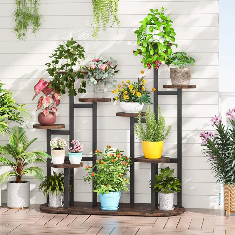 Multi-Tier Plant Stand | 9 Shelves for Indoor & Outdoor Use OUCH CART