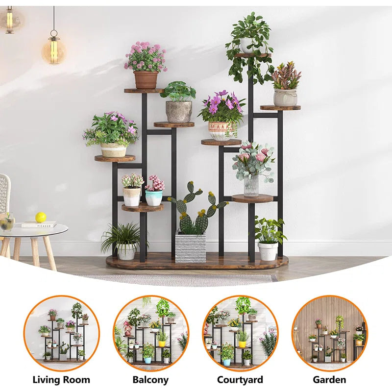 Multi-Tier Plant Stand | 9 Shelves for Indoor & Outdoor Use OUCH CART