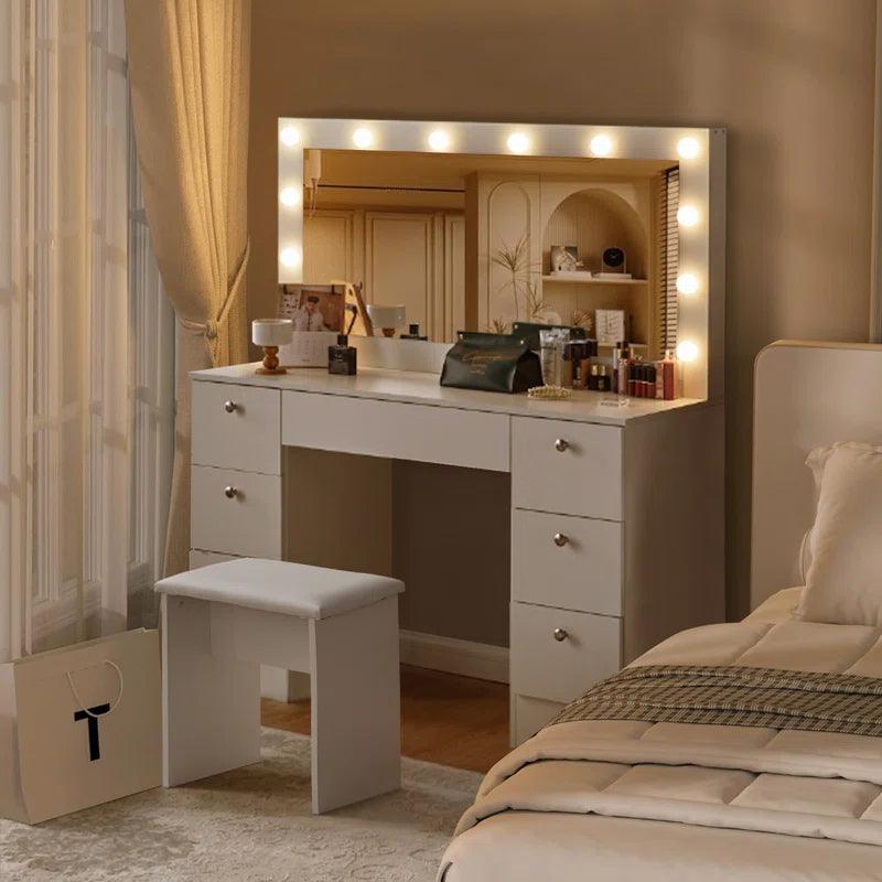 Lukas Dressing Table with Mirror - Ouch Cart